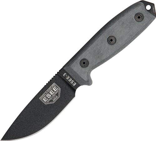 ESEE Knives 3P-MB Fixed Blade Knife w/Molded Polymer Sheath & MOLLE Back