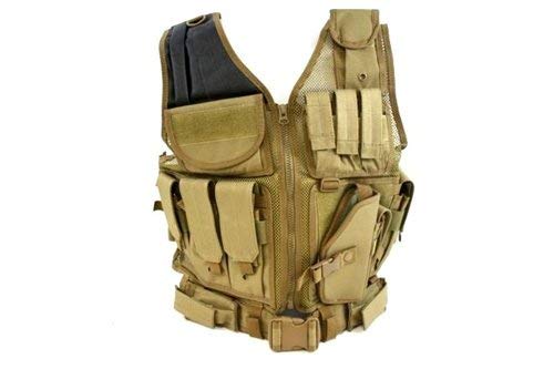 Urban Assault Cross-Draw Military Vest with Tactical Belt - WOODLAND