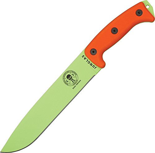 ESEE Junglas Venom Green Blade/Sheath with Orange G10 Handles