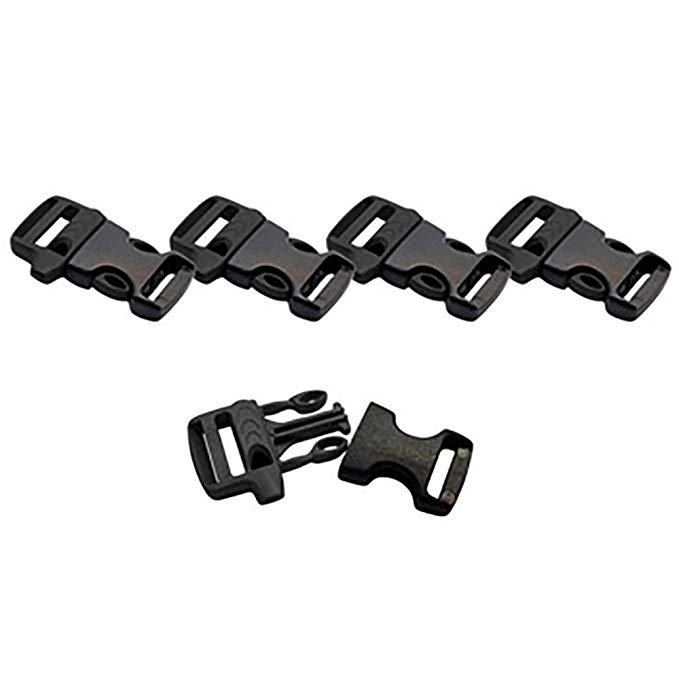 Ravenox Side Release Whistle Buckles | 5/8-Inch (16mm) | Side Release Plastic Buckles | Camping Accessories For Bags, Webbing, Paracord Bracelet Buckles | Paracord Buckles and Quick Release Buckle