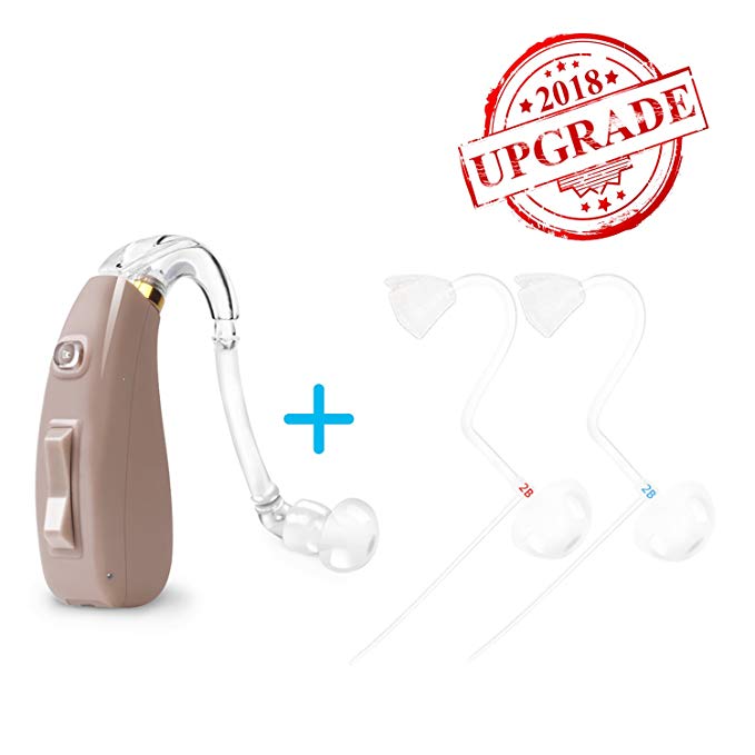 Banglijian Hearing Amplifier Rechargeable Ziv-201P 4 Channels with Layered Noise Reduction Adaptive Feedback Cancellation-with Two Types of Sound Tubes