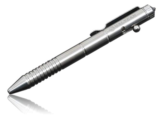 Valtcan Titanium Bolt Pen with Tungstun Tip Tactical EDC Military Patrol Gear Design