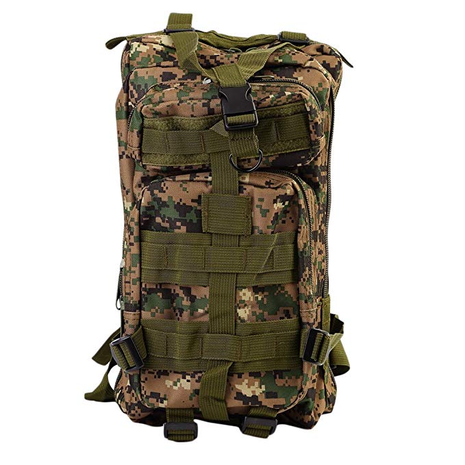 Mountain King - Hiking Backpack 30L Army MOLLE, Extreme Water Resistant with Laptop Compartment for Outdoor Hiking, Travelling, Camping, Trekking, Hunting & Survival.