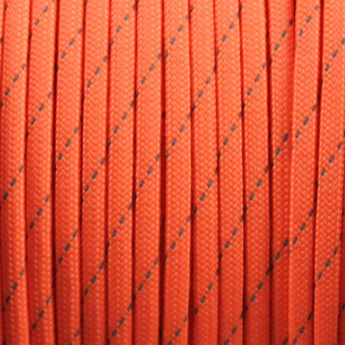 Paracord Mil-Spec Commercial Grade 550lb Type III Nylon Cord Rope (Length and Color Options)