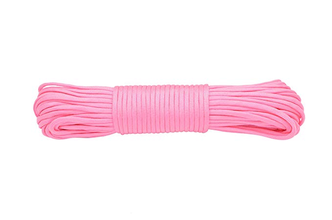Paracord Rope 550 Type III Paracord - Parachute Cord - 550 Cord - 550lb Tensile Strength - 100% Nylon - Made In The USA