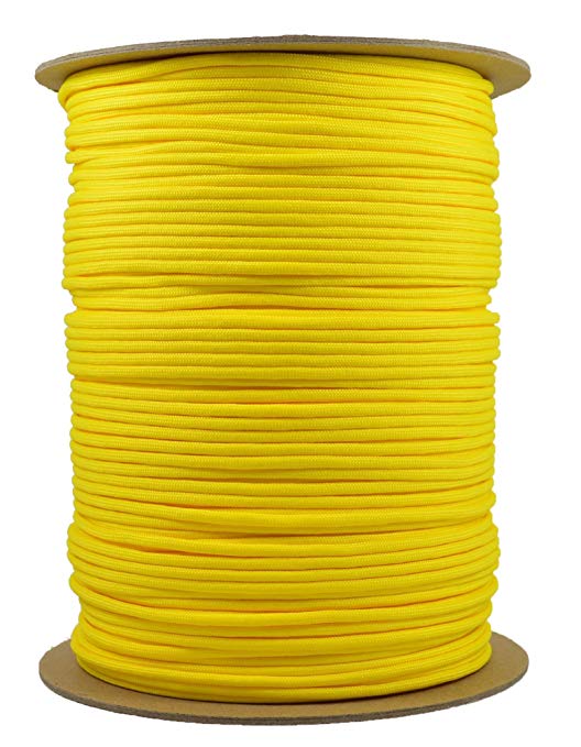 BoredParacord Brand Paracord (1000 ft. Spool) - Yellow