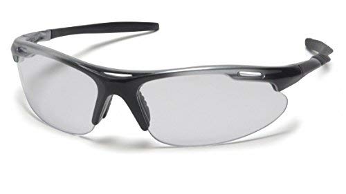 Pyramex Avante Safety Glasses - Clear Lens, Silver Black Frame