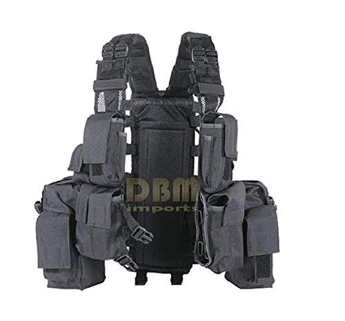 BLACK DURBAN Tactical Assault Vest Hydration Carrier Magazine Pouch