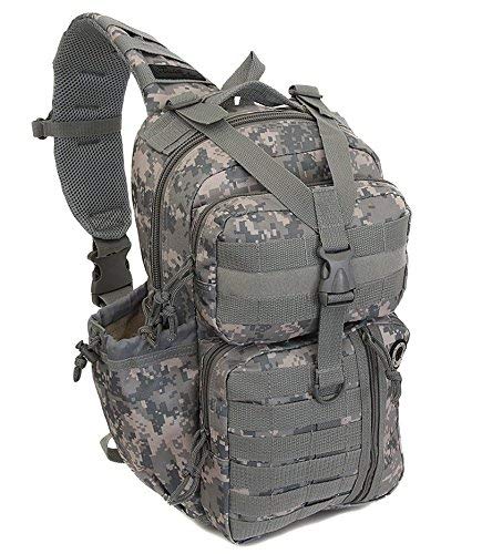 Mens Tactical Gear Molle Hydration Ready Sling Shoulder Backpack Daypack Bag