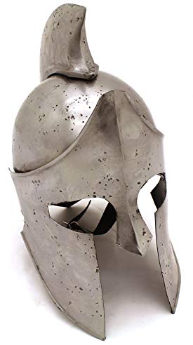 Medieval Warrior Brand 18G Steel Greek Spartan Helmet w/ Leather Liner