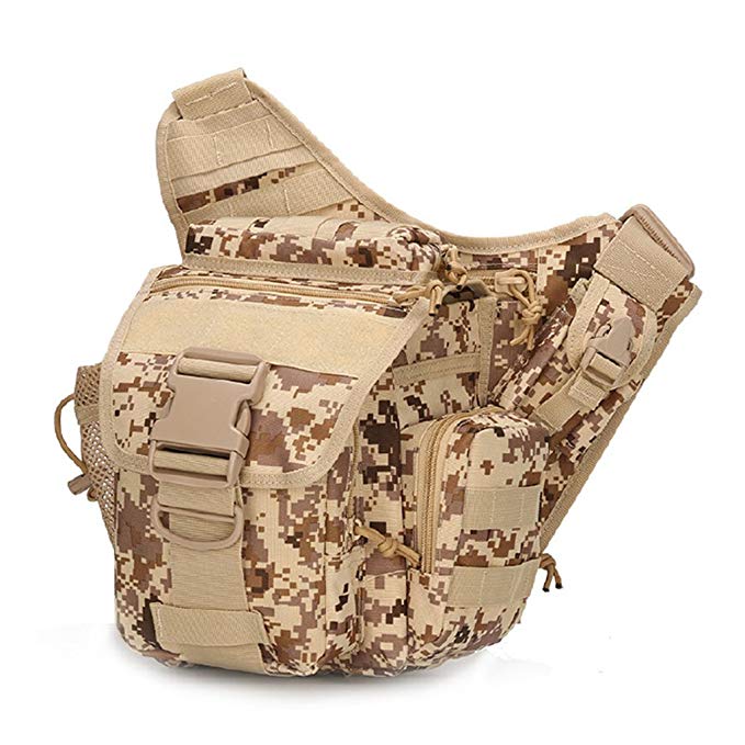 Gumstyle Outdoor Men Multi-functional Tactical Messenger Bag Camouflage Saddle Bag Chest Pack Camera Bag