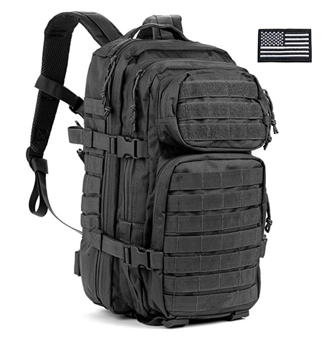 Survival Knight Black Military Backpack, Tactical Molle Assault Pack, Bug Out Bag, Hunting Backpack