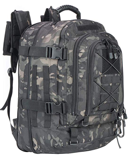 XWLSPORT Military Tactical Backpack Expandable Waterproof Assault Pack Molle Bug Out Bag for Hunting, Survival, Camping, Trekking, School or Any Other Outdoor Activities.