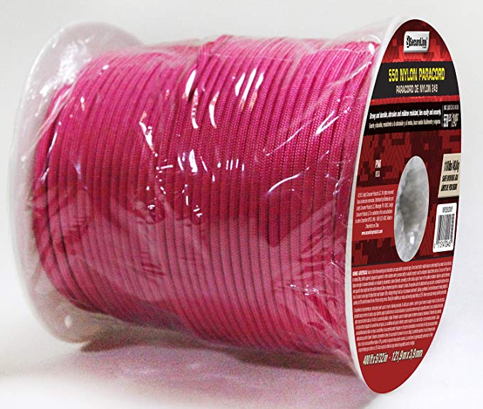 SecureLine NPC5503240P 5/32-Inch X 400-Feet Military Grade 550 Nylon Paracord, Pink