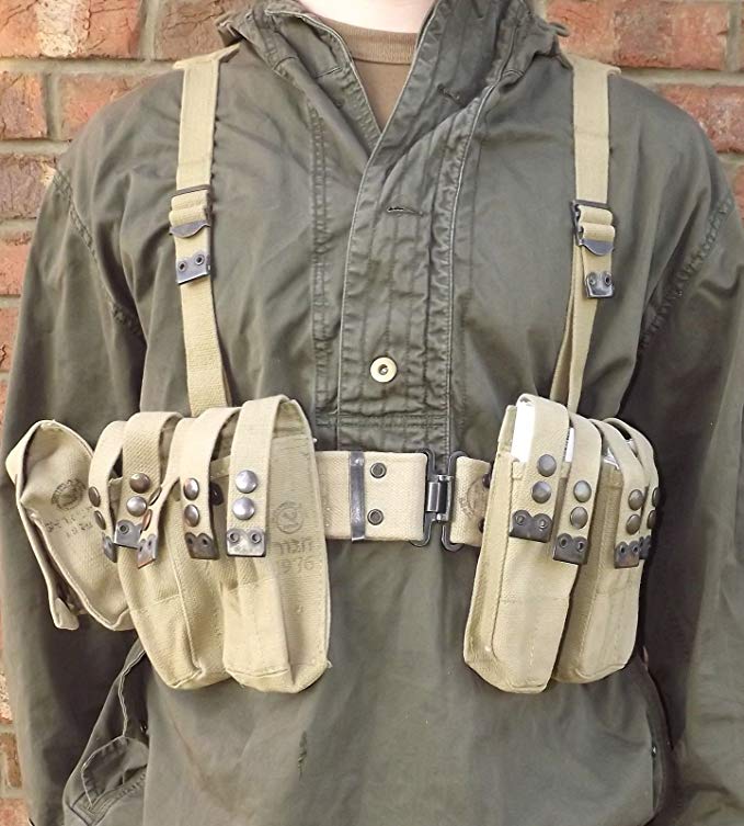 Israeli (Idf) Khaki Canvas Harness Webbing Set for SMG