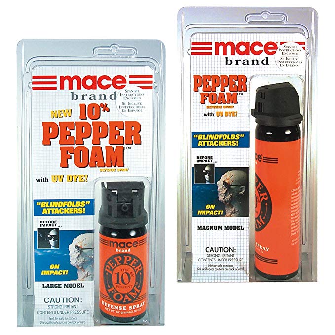 Mace Pepper Foam Bundle - Mace Pepper Spray Foam in Large and Magnum Sizes (2 Pcs - 1 Ea)