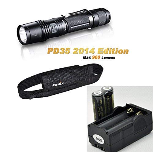 Bundle: Fenix PD35 2014 Edition Ultimate 960 Lumen CREE XM-L2 U2 LED Tactical Flashlight with Two LegionArms 18650 Rechargeable Batteries and Charger Kit