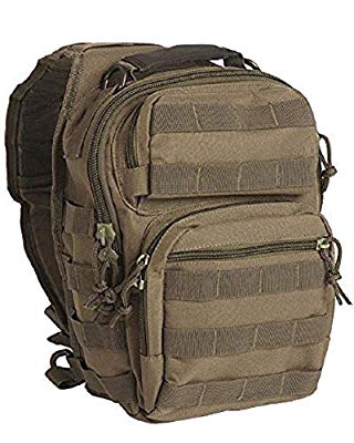 Mil-Tec Single Shoulder Strap 10L OD Green Tactical Assault Backpack - 14059101