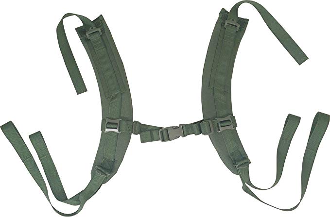 Fire Force A.L.I.C.E. Pack Shoulder Straps LC-2 Shoulder Strap Pads Made in USA (Camo Green)