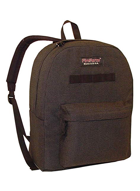 FireForce Classic Backpack School Daypack Book Bag Hiking Pack Made in USA (Pinstripe)