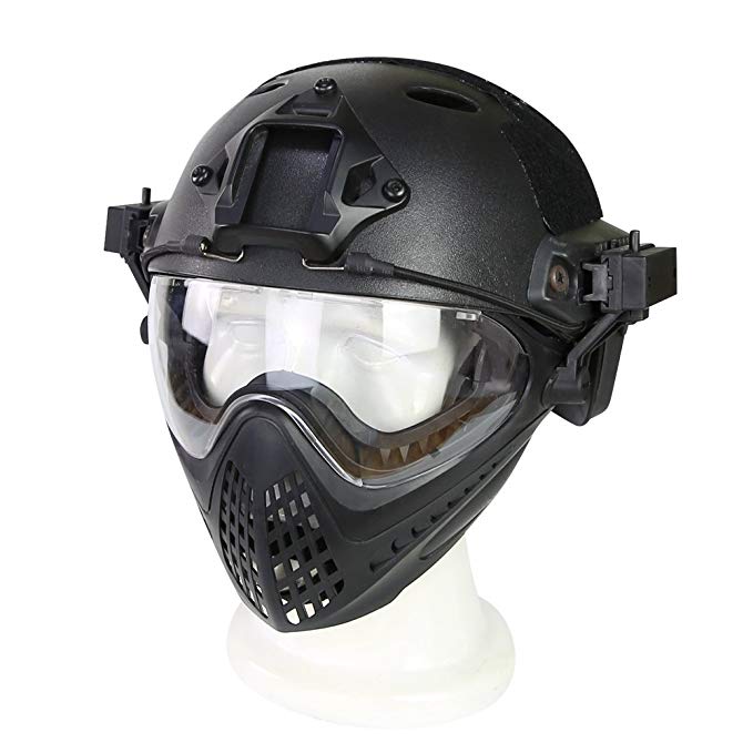 Tactical Helmet with Mask for Military Airsoft Paintball Army WarGame Motorcycle Cycling Hunting