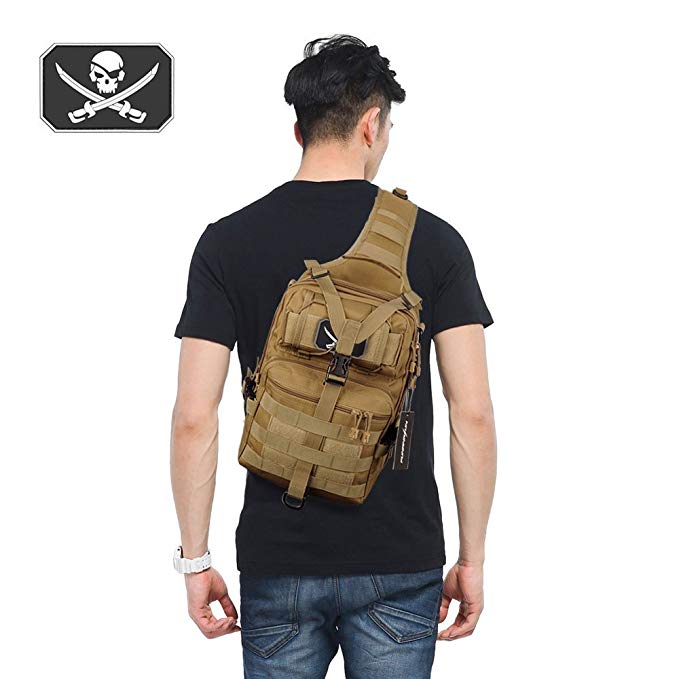 FUNANASUN Tactical Sling Backpack Bag Military Molle Assault Pack Rucksack Daypack Outdoors Camping Hiking Hunting