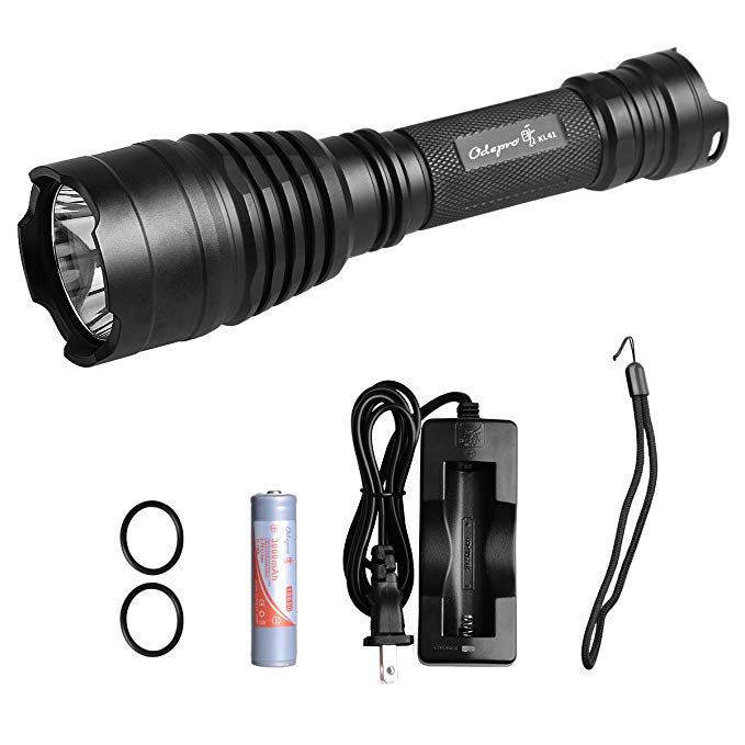 Odepro KL41 420 Yards 850 Lumens 5 Modes Tactical LED Flashlight Waterproof Handheld Lights - Outdoor, Camping, Emergency Flashlights