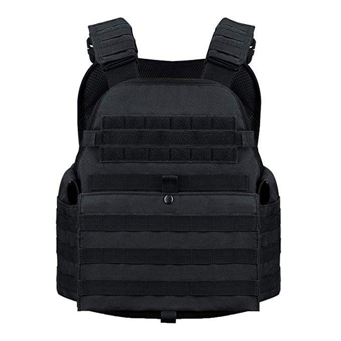 Barbarians MOLLE Tactical Vest, Outdoor Combat Training Vest Adjustable & Lightweight