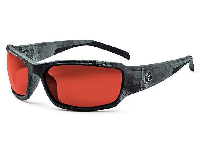 Ergodyne Skullerz Thor Polarized Safety Sunglasses - Kryptek Typhon Black Camo Frame, Polarized Copper Lens