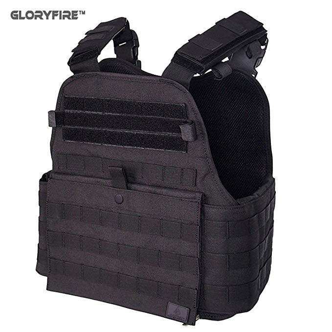 GLORYFIRE Tactical Vest Modular Assault Vest Law Enforcement Vest Breathable Combat Training Vest Adjustable Lightweight