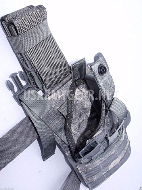 New Made in USA Army Military ACU Digital Camo Airsoft Drop Leg Restraints MOLLE Universal UH-92F-MS-UCA Holster Set Extension + Straps Eagle by Eagle Industries U.S. Government