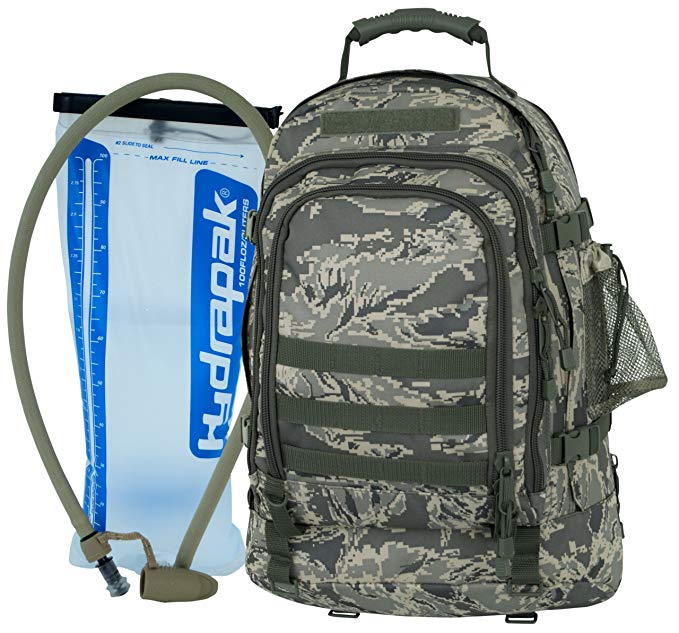 Code Alpha TAC PAC Expandable 3-day Backpack with Hydrapak 3L Hydration System, Digital Camouflage