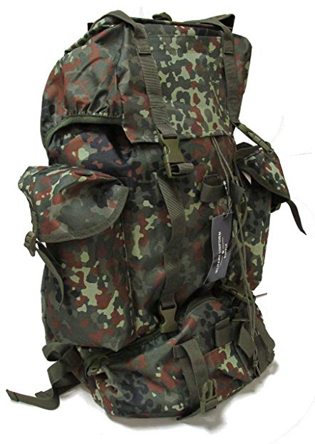 Military Uniform Supply German Army Style Combat Rucksack - FLECKTARN CAMO