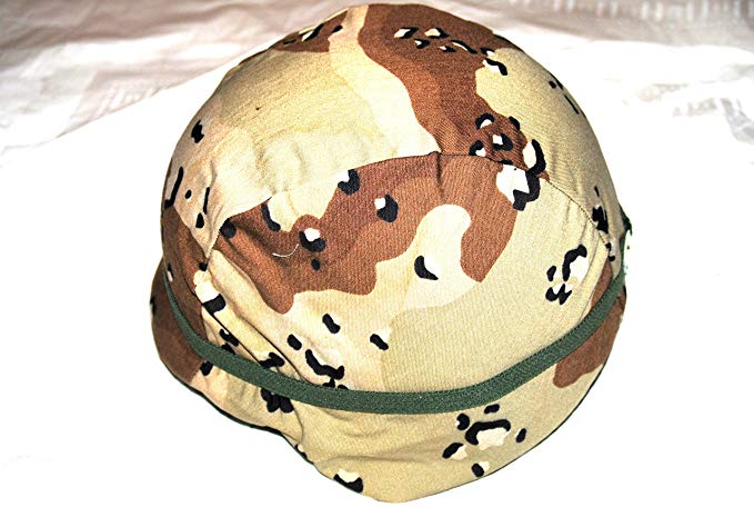 Genuine Us Marine Corps Usmc Helmet With Chocolate Chip Cover - Medium