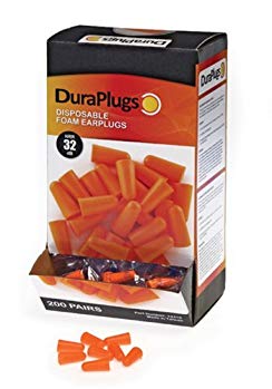 Liberty DuraPlug Uncorded Disposable Foam Earplug with 32 dB NRR, Orange (Bulk Case 2,000 pairs)