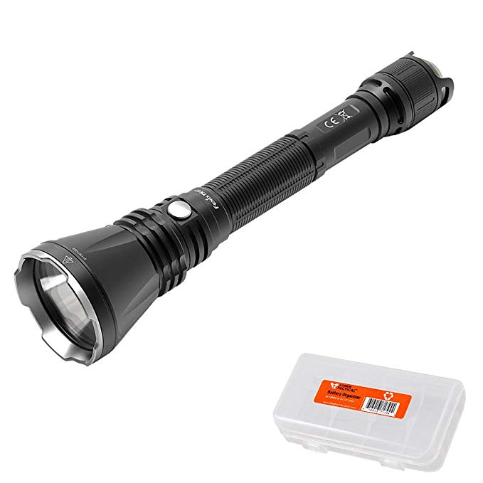 Fenix TK47 1300 Lumen 766 Yard Throwing Neutral White LED Tactical Flashlight w/LumenTac Battery Organizer