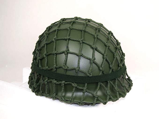 Repro WWII US Army M1 Double-deck Green Helmet W Net &Cat Eyes Replica