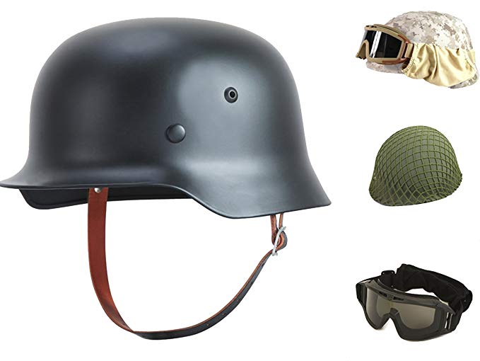 the Second World War German Tactical Helmet with 3 Accessories