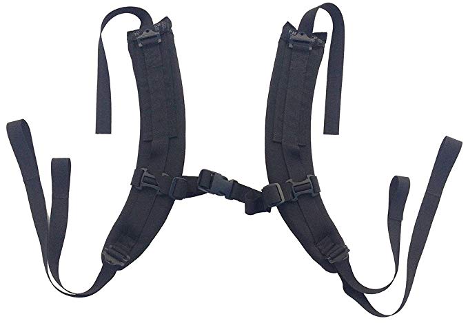 Fire Force A.L.I.C.E. Pack Shoulder Straps LC-2 Shoulder Strap Pads Made in USA (Black)