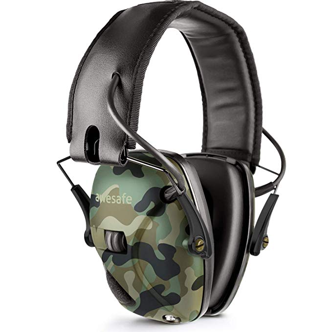 Awesafe Electronic Shooting Earmuff, Awesafe GF01 Noise Reduction Sound Amplification Electronic Safety Ear Muffs, Ear Protection, NRR 22 dB, Ideal for Shooting and Hunting … Camon