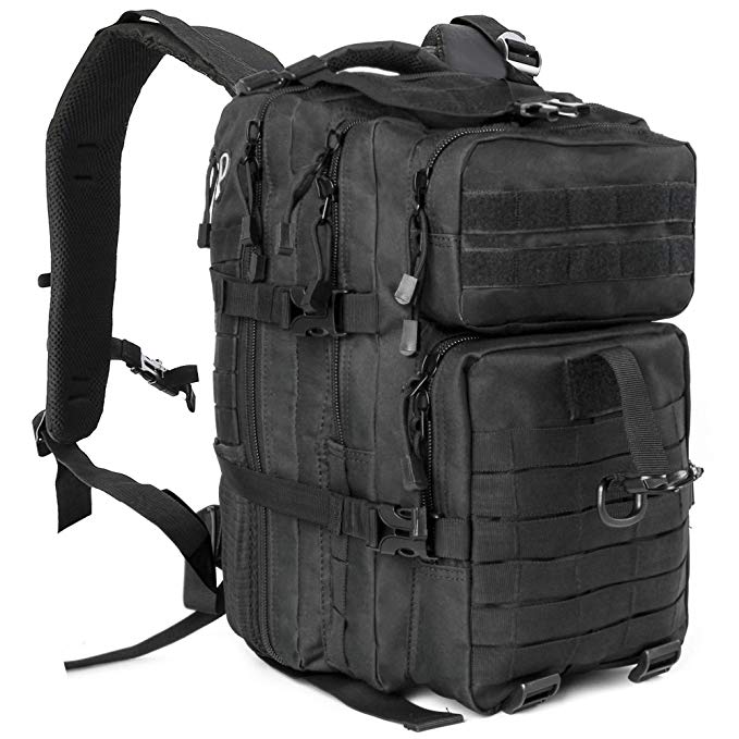 Tactical Backpack Military, 45Liter Army Assault Molle Rucksack Camping Hiking Trekking Hunting Bug Out Bag - ICCKER